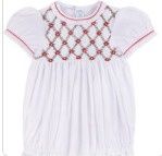 Holiday Floral Smocked Romper