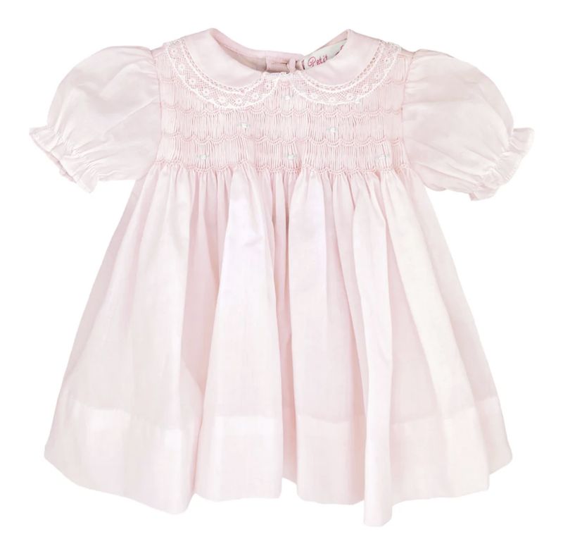 Fully Smocked Dress with Lace