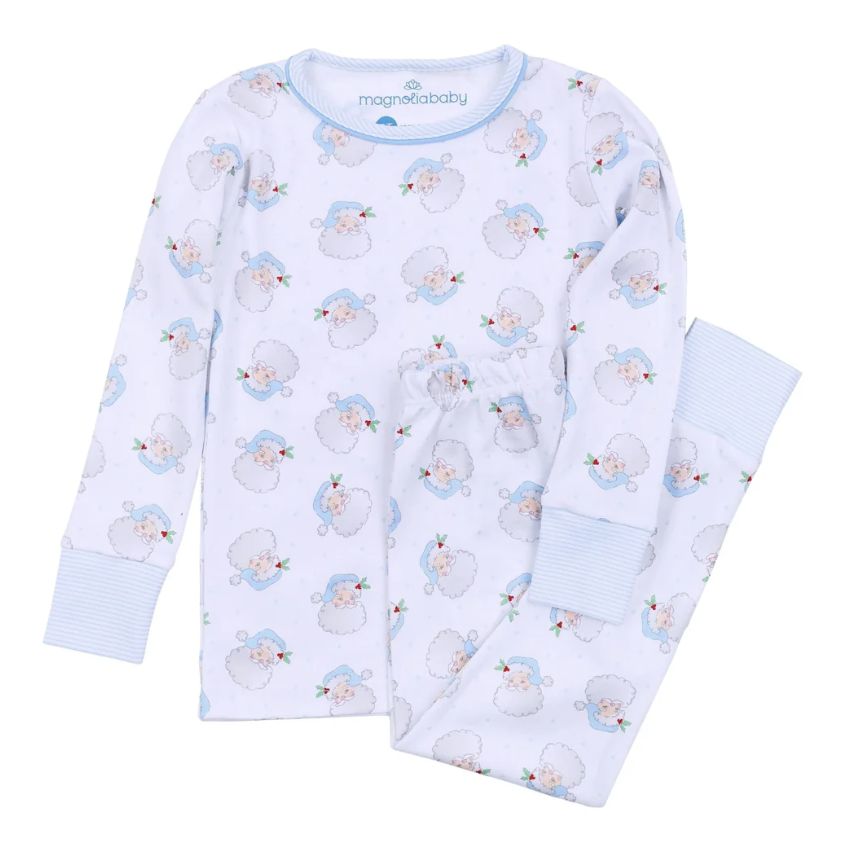 Santa Baby Long Pajamas | Blue