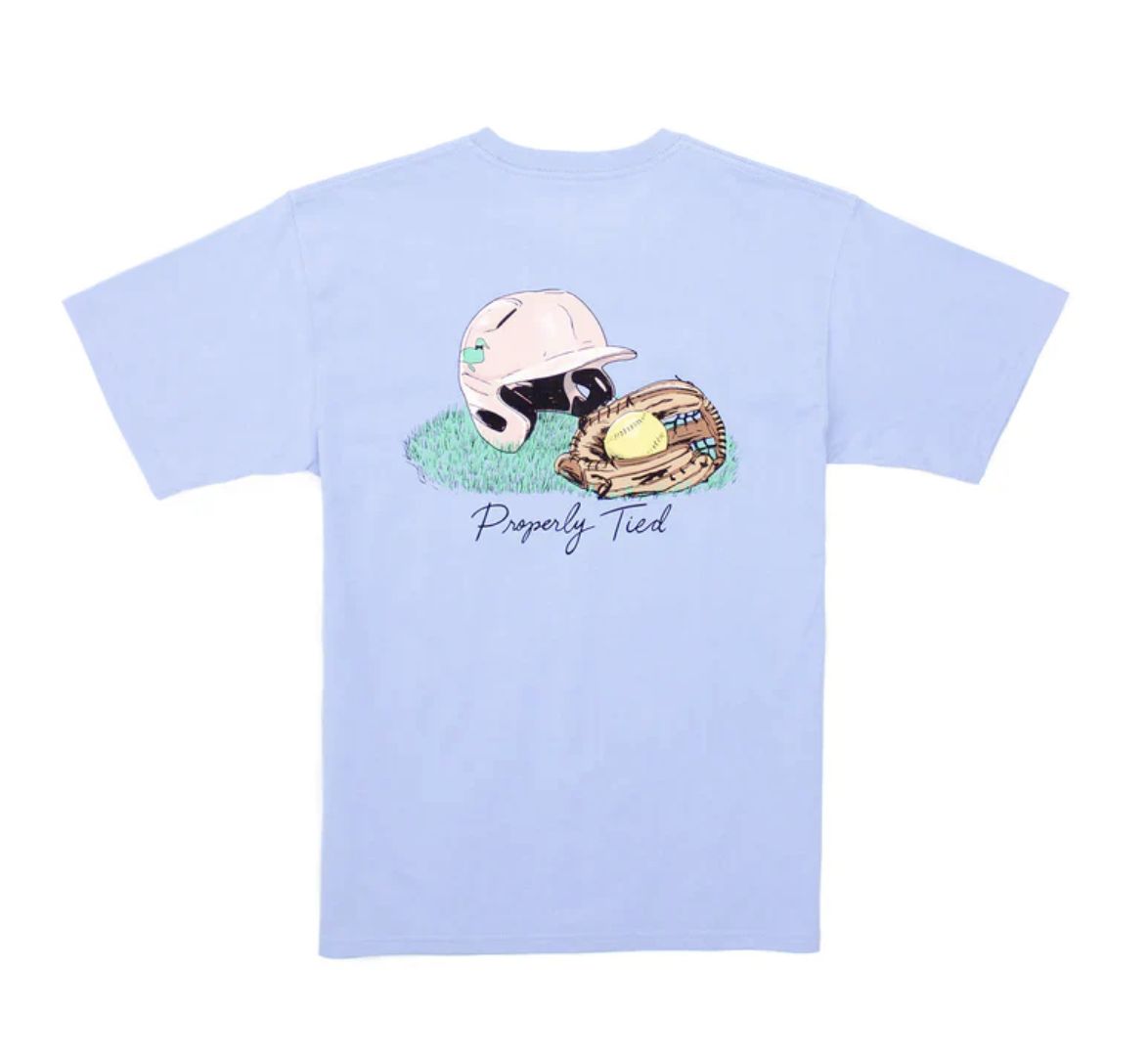 Softball/Light Blue SS Tee-Shirt