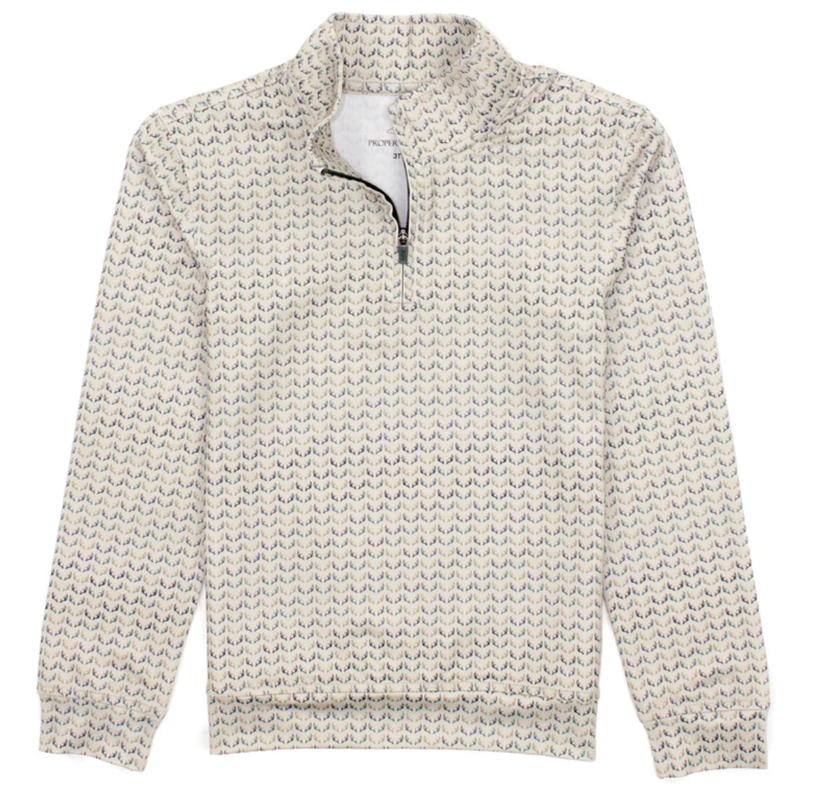 Boys Inlet Pullover Antlers, Colors: beige, Size: 5