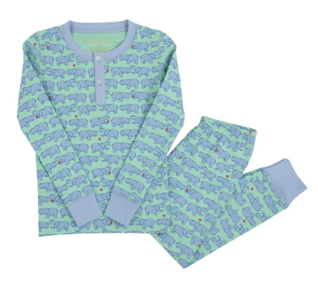 Sutton's Sweet Dream Set Hugga Hippo/Beale St Blue Pajamas