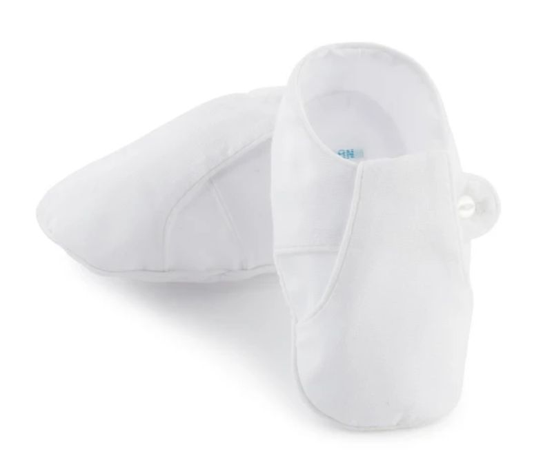 White T-Strap Booties