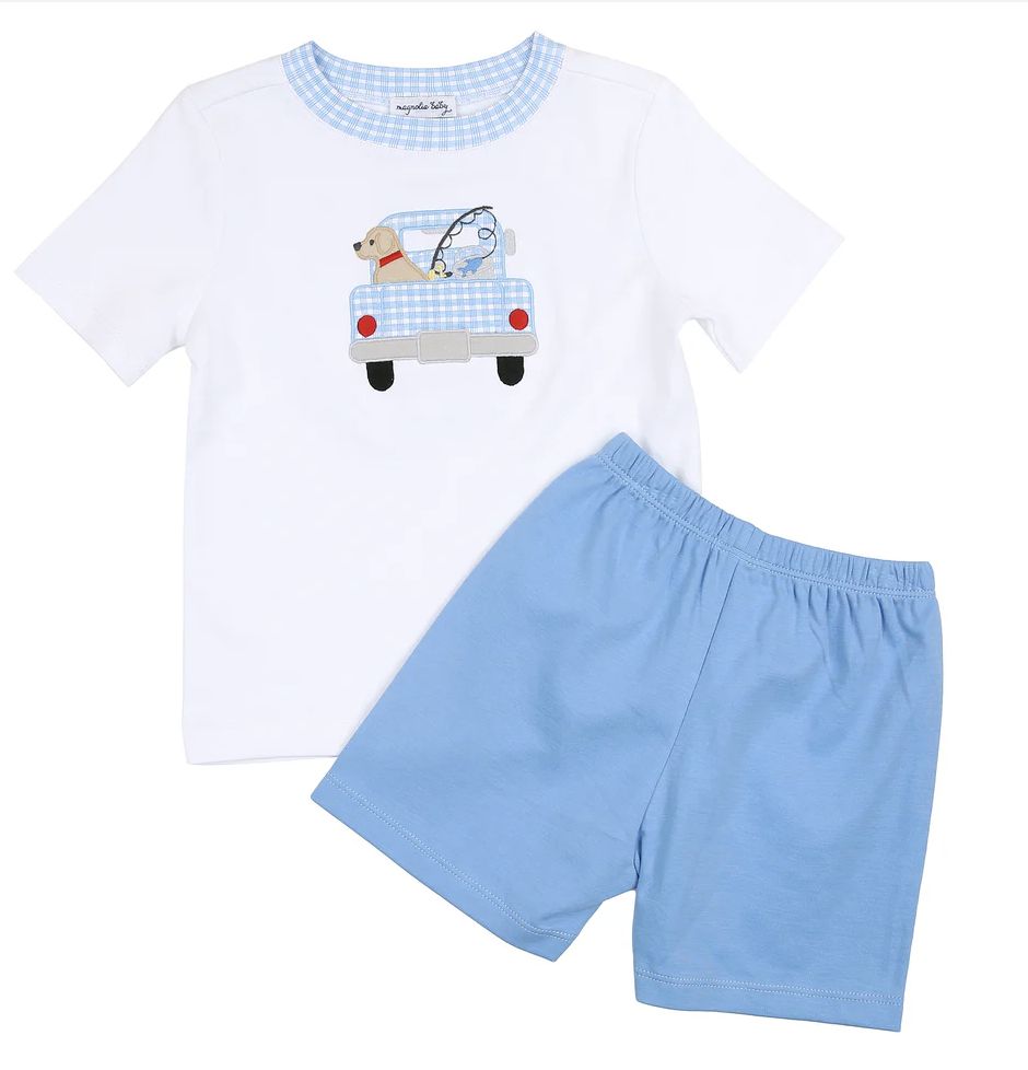 Fresh Caught Applique Toddler Short Set
