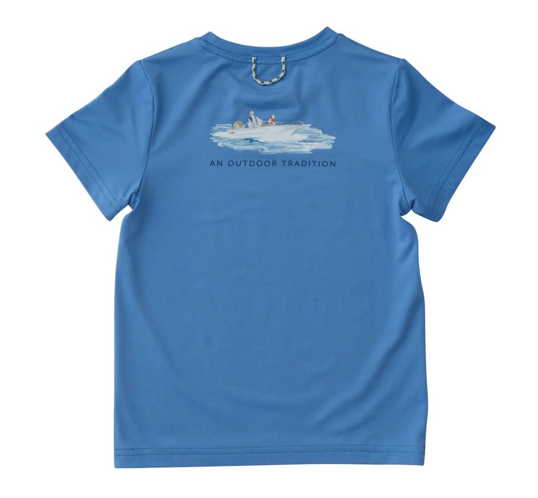 Marina Blue Father Son Fishing Boat Pro Performance