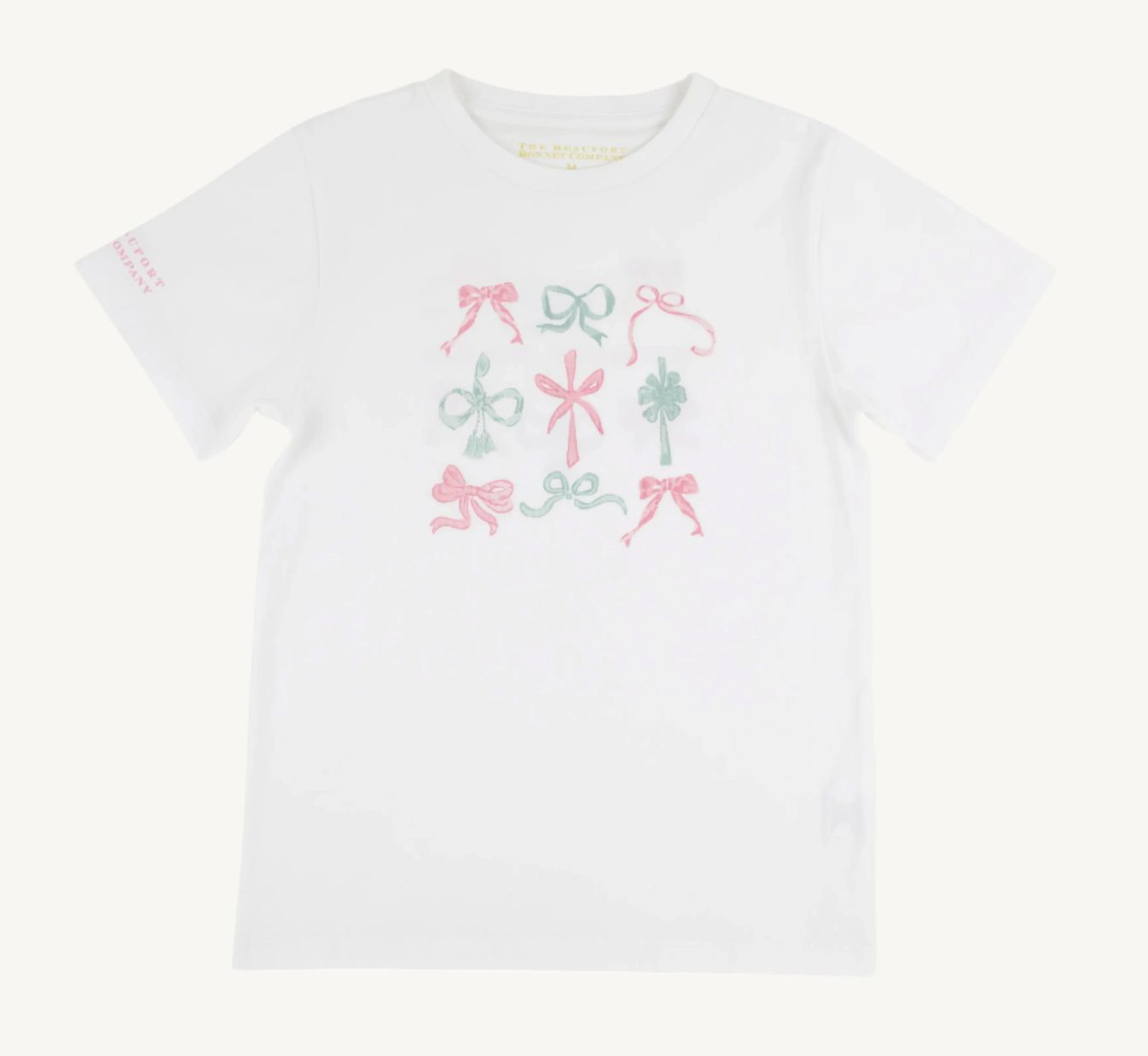 Sir Proper's T-Shirt Worth Avenue White with Bows