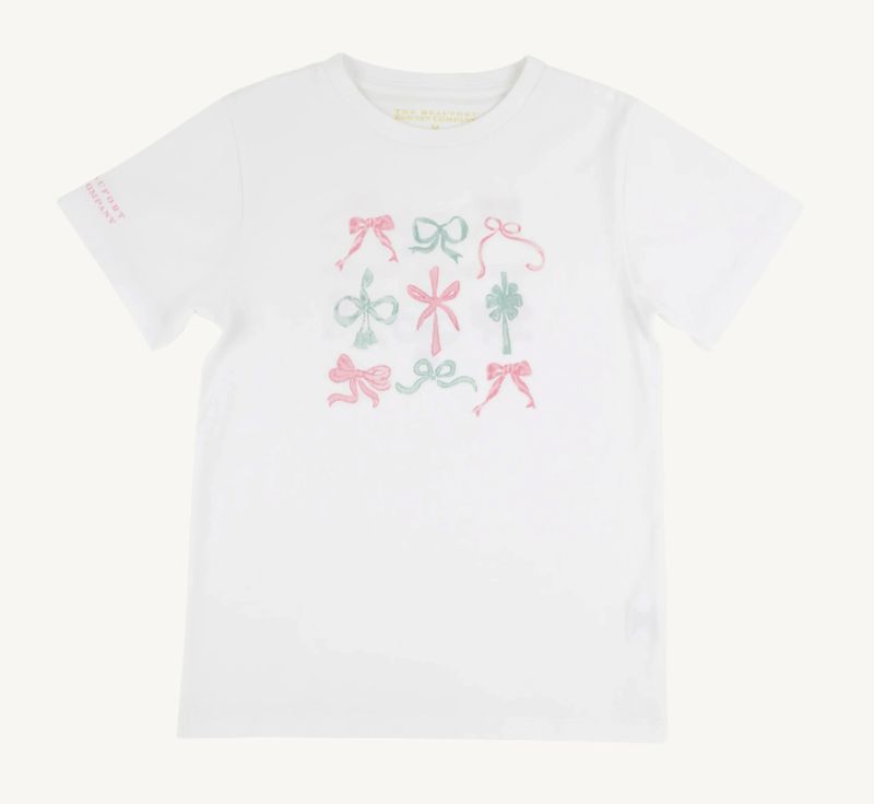Sir Proper's T-Shirt Worth Avenue White with Bows