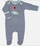 Hole In One Applique Lap Footie Navy