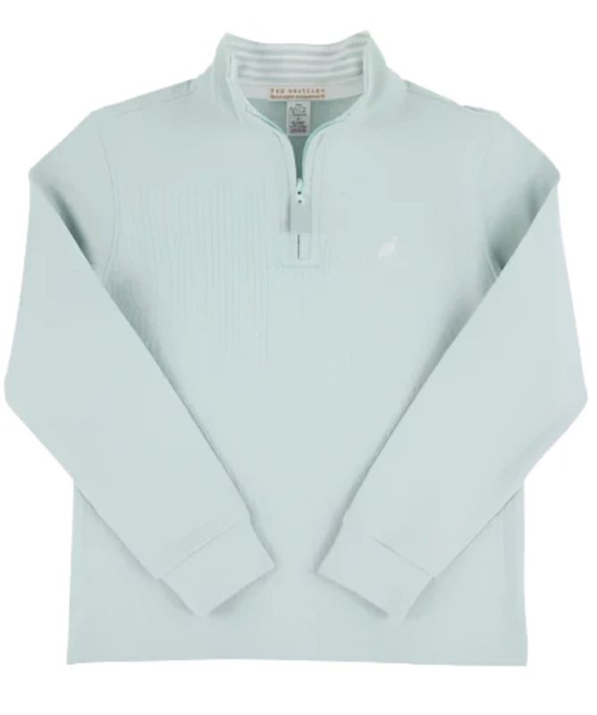 Old Greenwich Green with Old Greenwich Green Stripe with Worth Avenue White Stork Hayword Half-Zip
