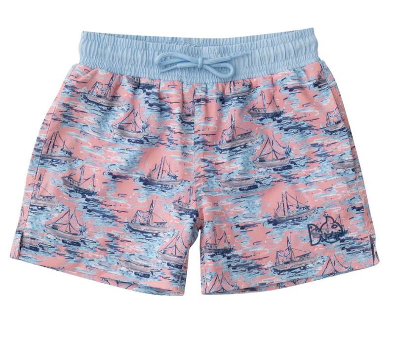 Boogie Board Shrimp Boat Swim Trunks