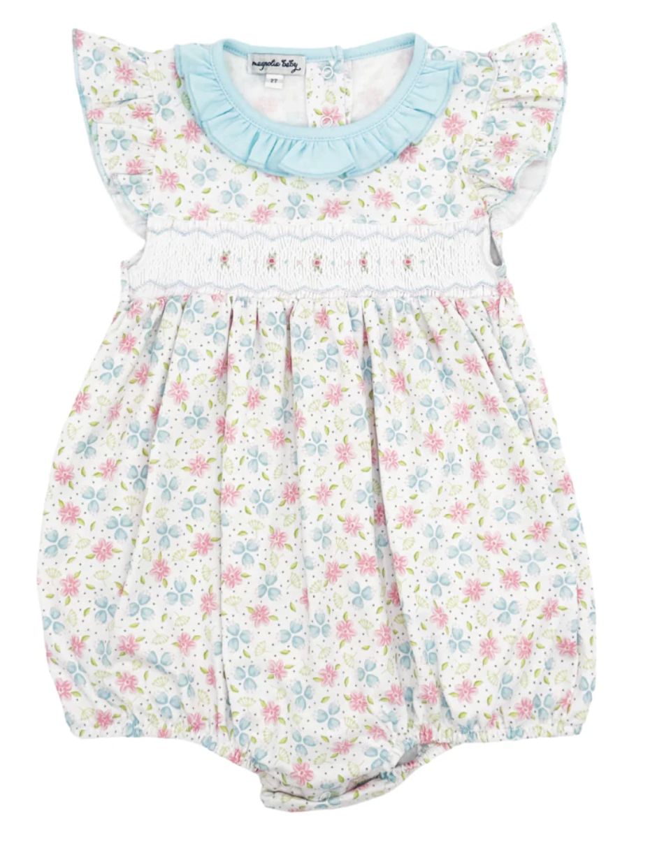 Natalie's Classics Smocked Printed Flutters Bubble