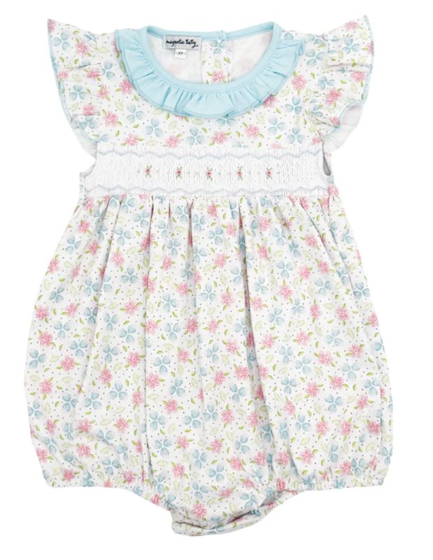 Natalie's Classics Smocked Printed Flutters Bubble