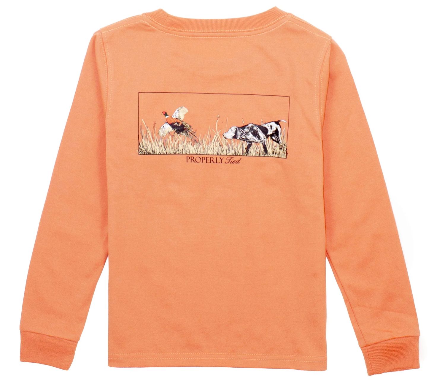 Boys on the Hunt Long Sleeve Mango Tee, Colors: mango, Size: 2t