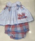 Appliqued Crab Dress &amp; Bloomer