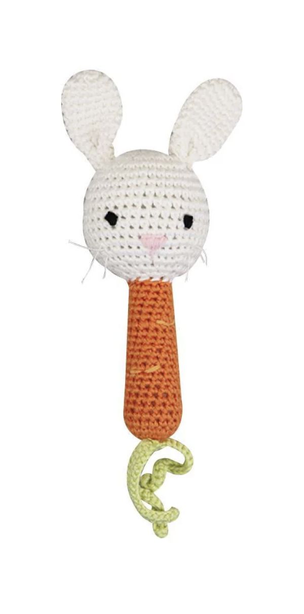 Bunny Crochet Stick Rattle