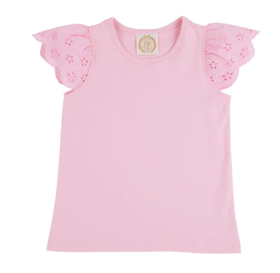 Pier Party Pink Ellens Eyelet Top