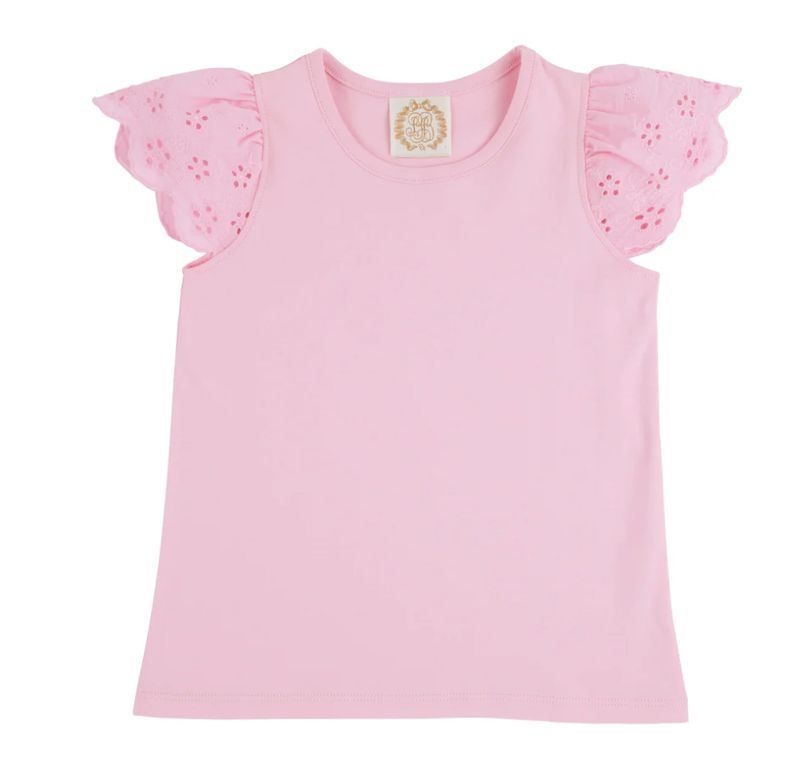 Pier Party Pink Ellens Eyelet Top