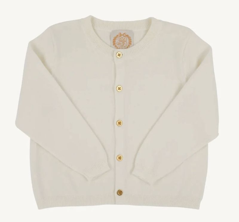 Cambridge Cardigan/Palmetto Pearl with Gold Buttons
