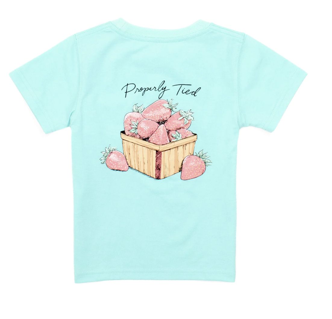 Strawberry Basket Seafoam T-Shirt