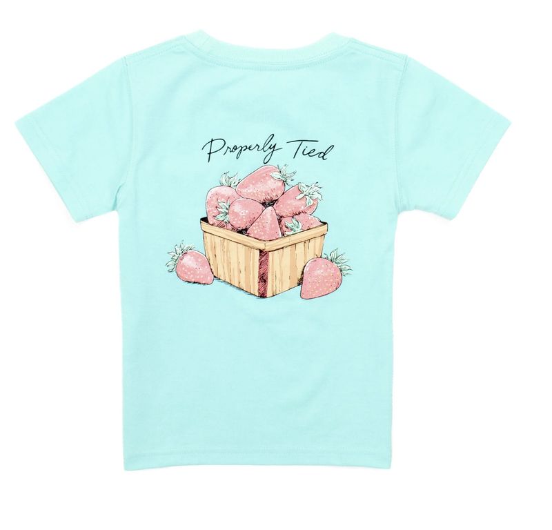 Strawberry Basket Seafoam T-Shirt
