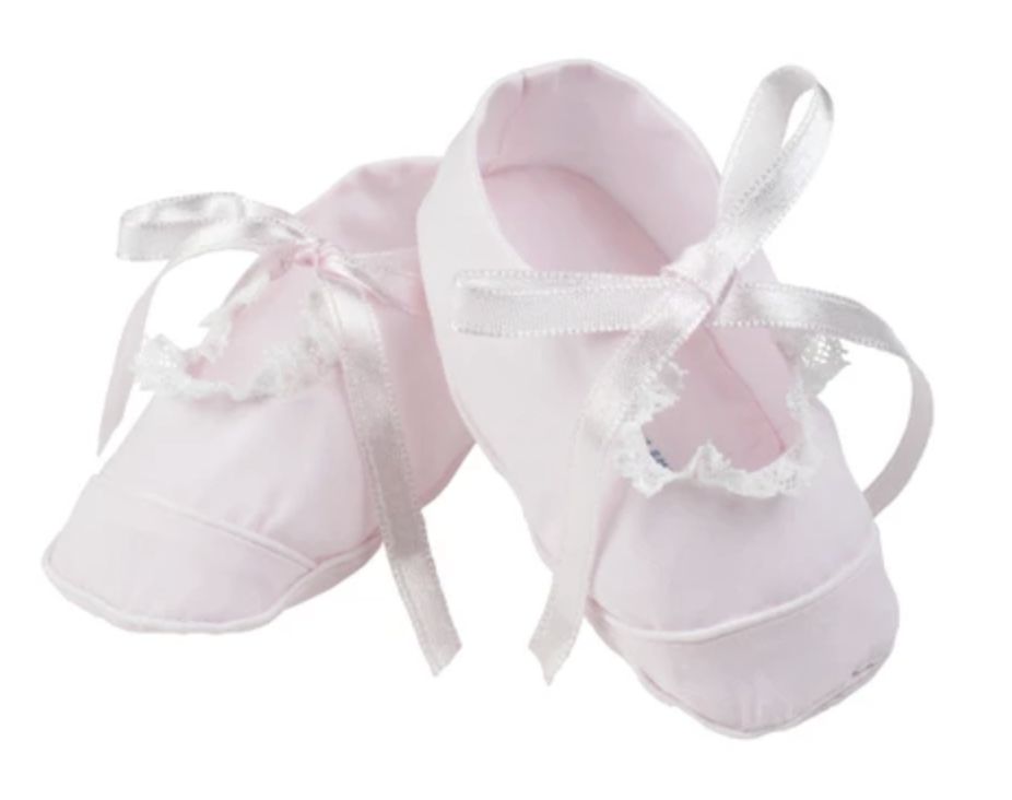 Pink Mary Jane Lace Booties