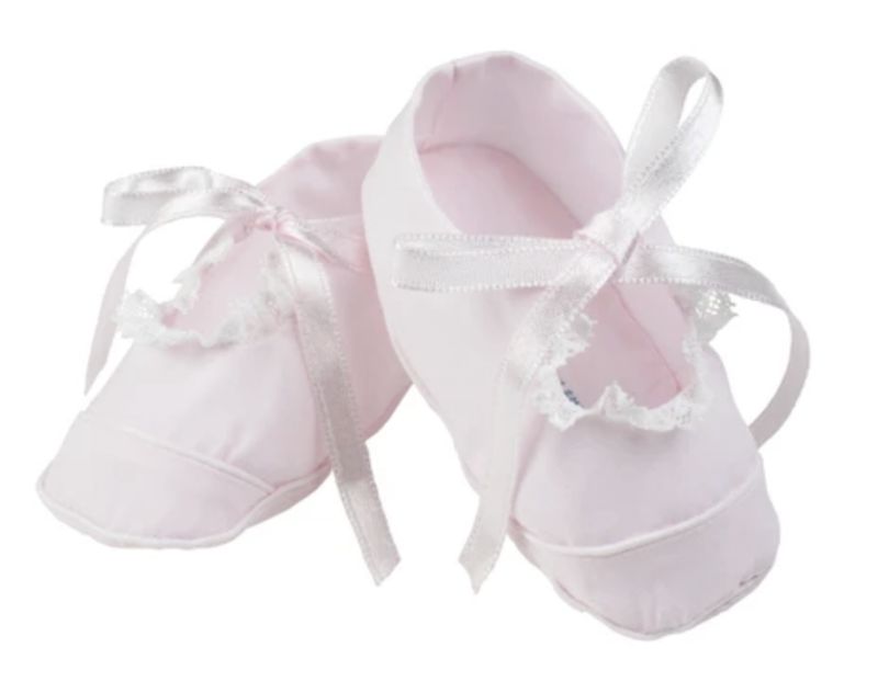 Pink Mary Jane Lace Booties