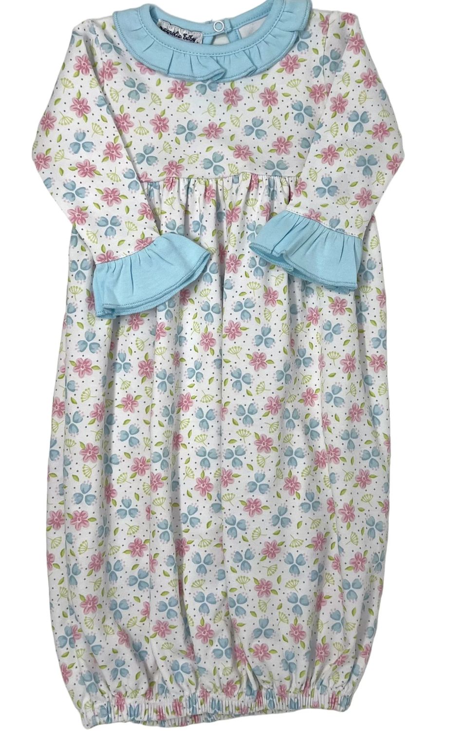 Natalie's Classics Printed Ruffle Gathered Gown