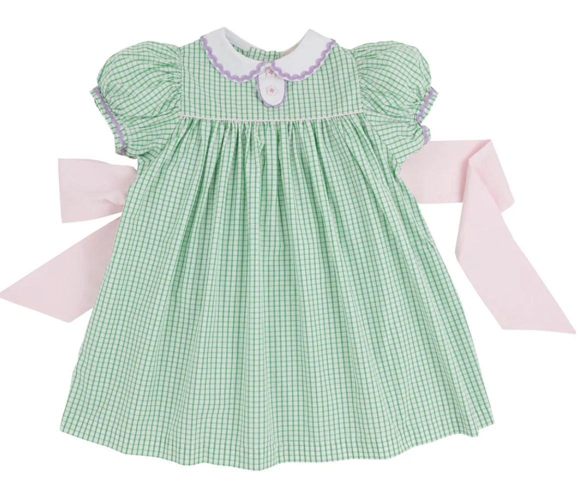 Mary Del Dress Kiawah Kelly Green Windowpane
