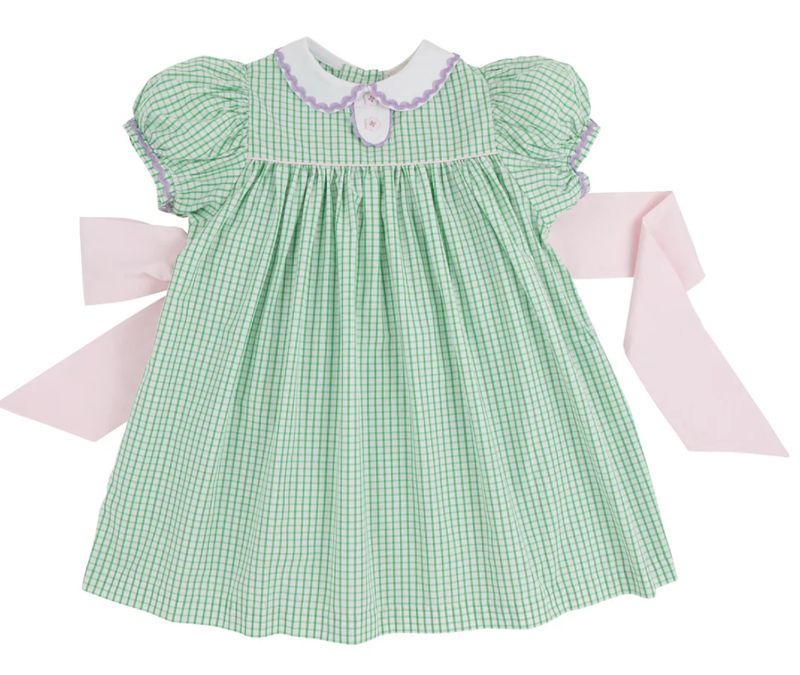 Mary Del Dress Kiawah Kelly Green Windowpane
