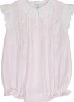 Vintage Fly Sleeve Romper Pink/White