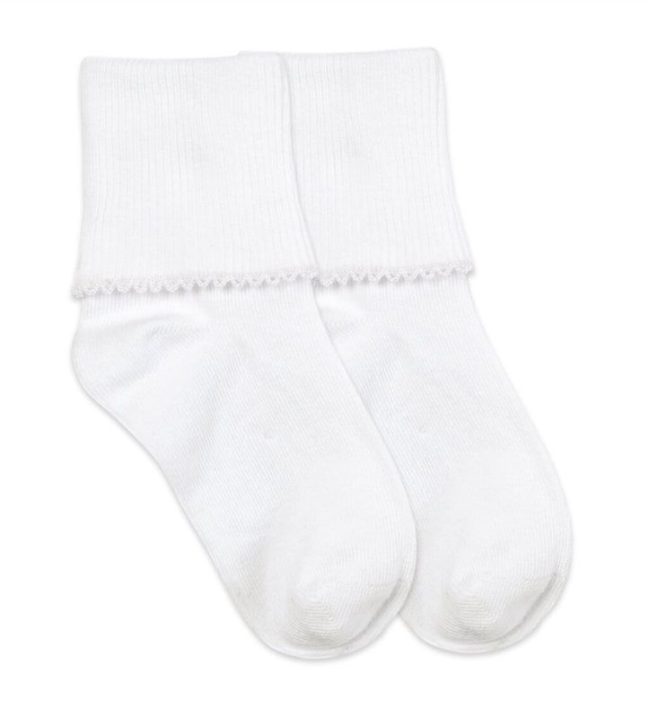 Tatted Edge Trim Cuff Socks