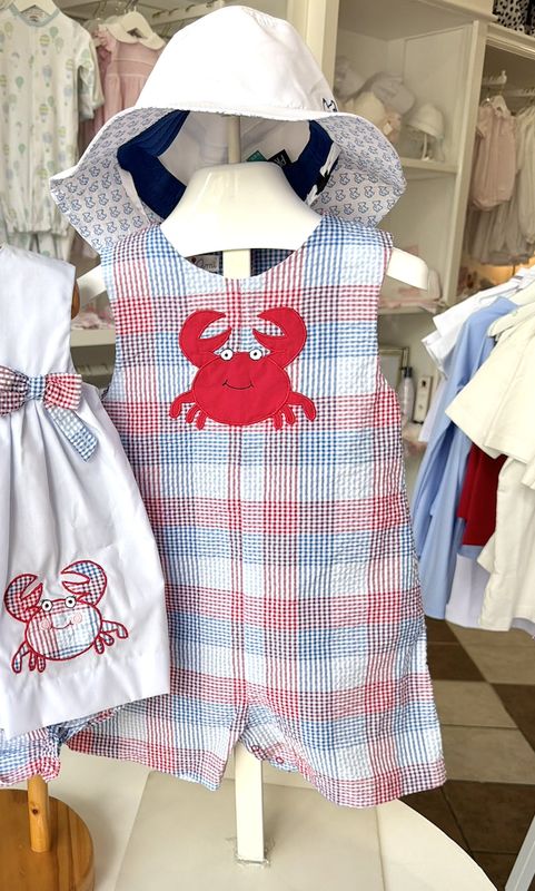 Appliqued Crab Sunsuit