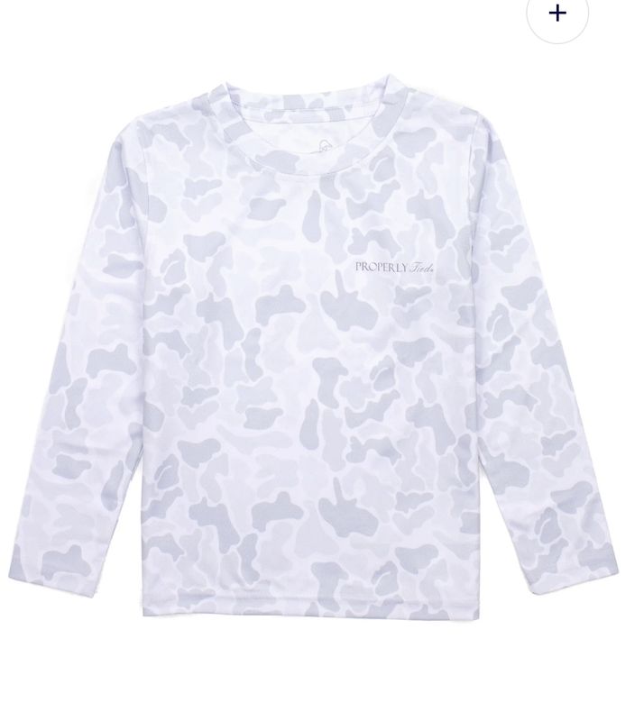 Boys Sportsman Performance LS Snow Camo