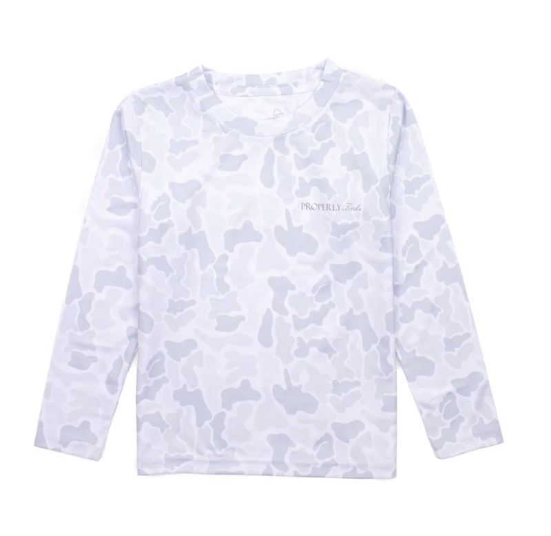 Boys Sportsman Performance LS Snow Camo