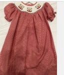 Bulldog Dress Smocked