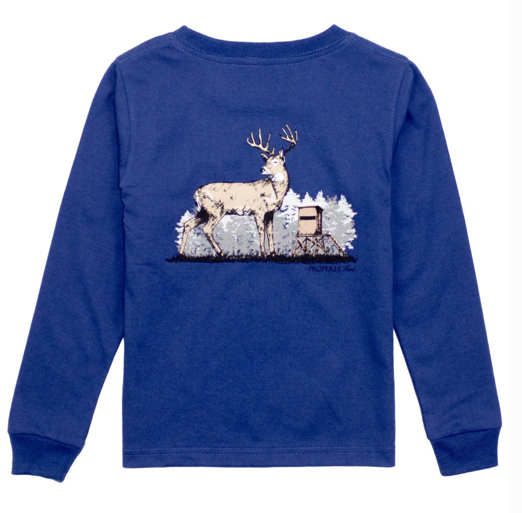 Deer Season LS River Blue