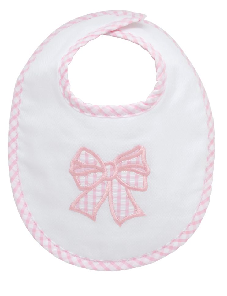 Pink Bow Medium Bib