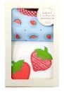 Strawberry Bib/Burp Set