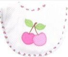 Cherries Fancy Fabric Burp