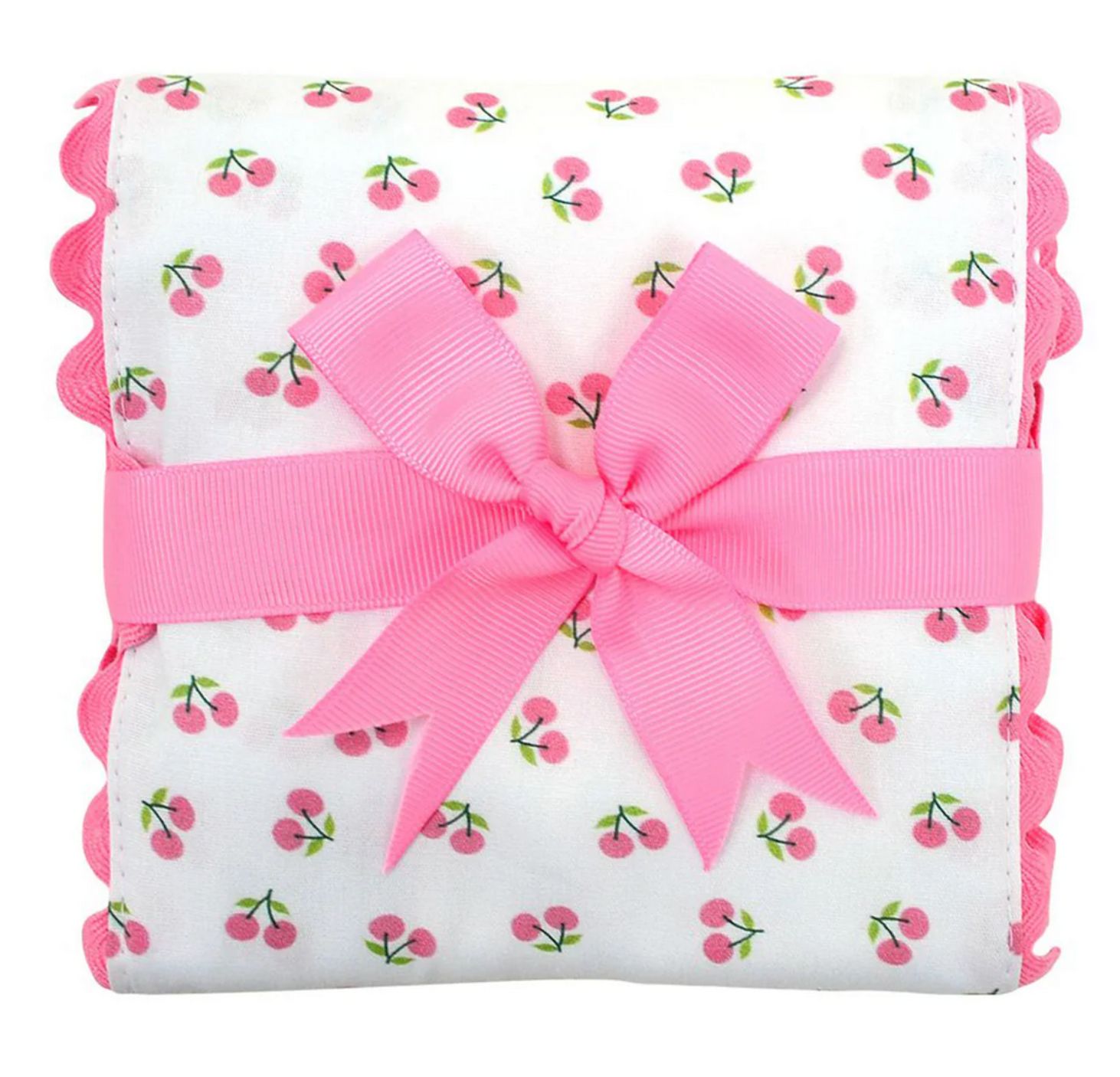 Cherries Fancy Fabric Burp