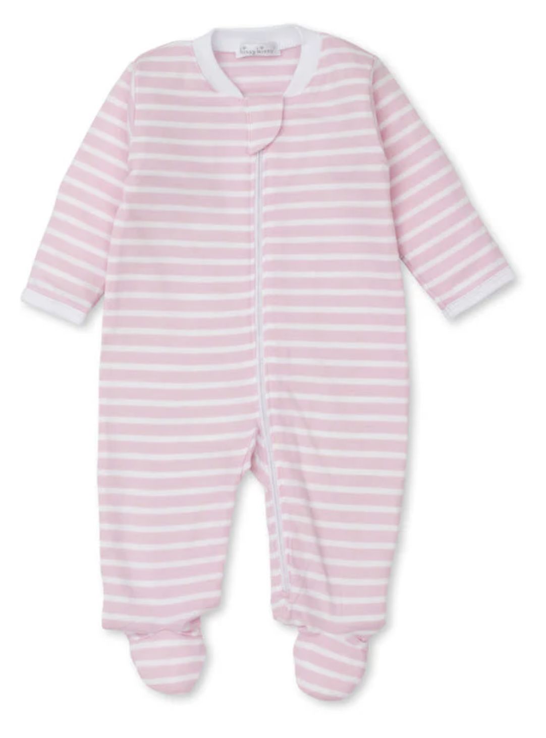 Team Stripe Pink Zipper Footie