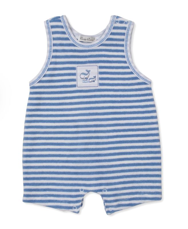 Whale Wonder Blue Stripe Playsuit