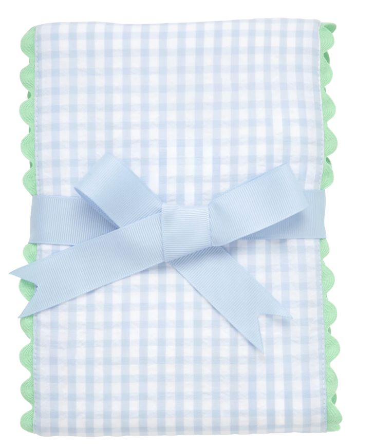 Big Check Fancy Fabric Burp Cloth