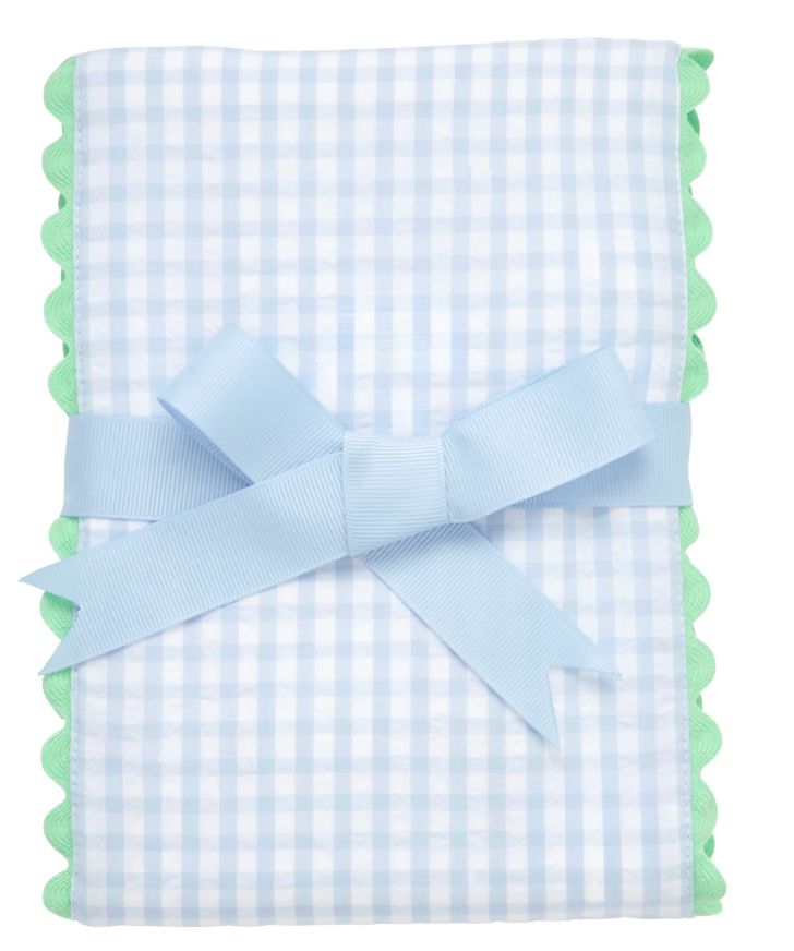 Big Check Fancy Fabric Burp Cloth