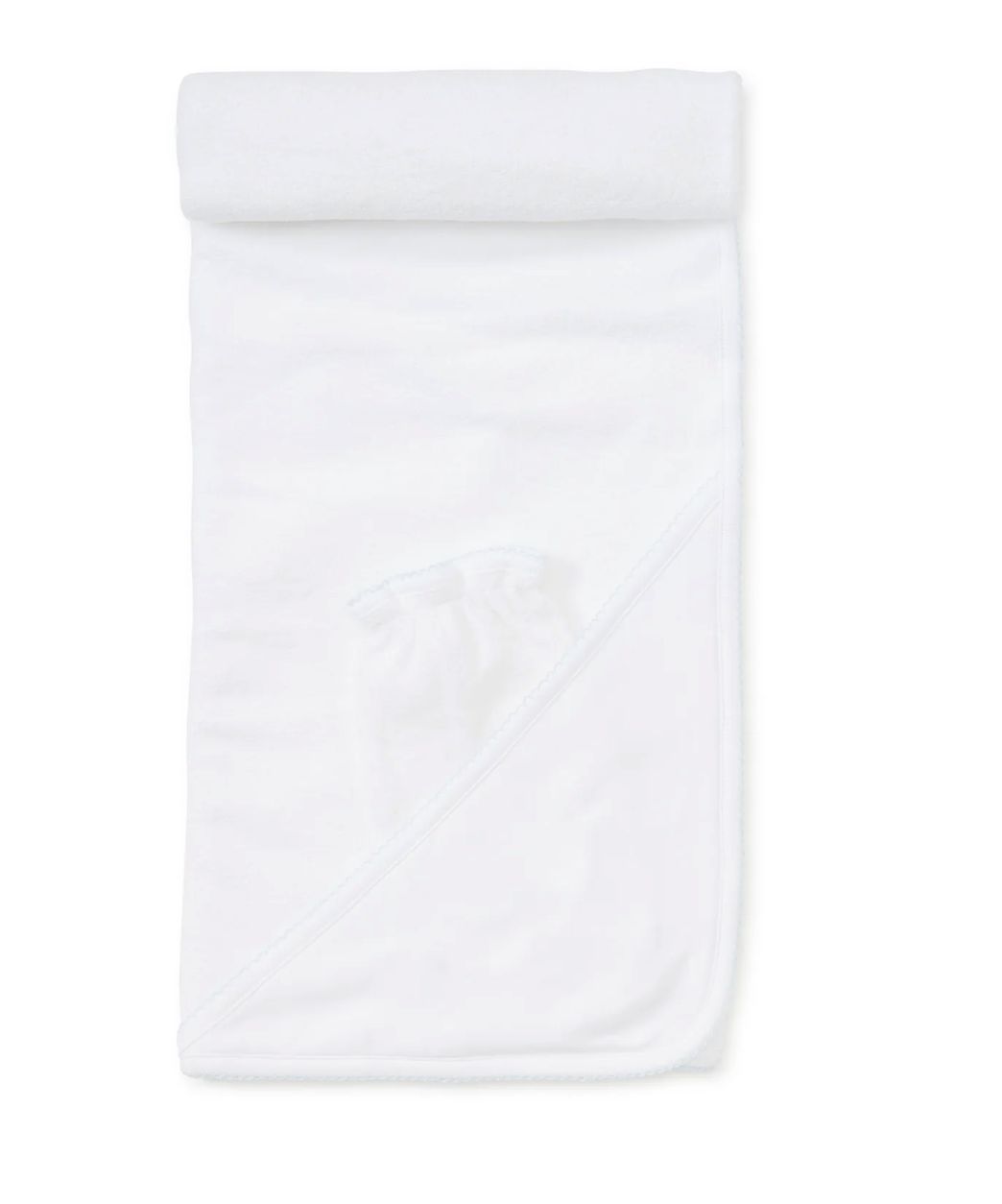 White with Blue Trim Towel &amp; Mitt