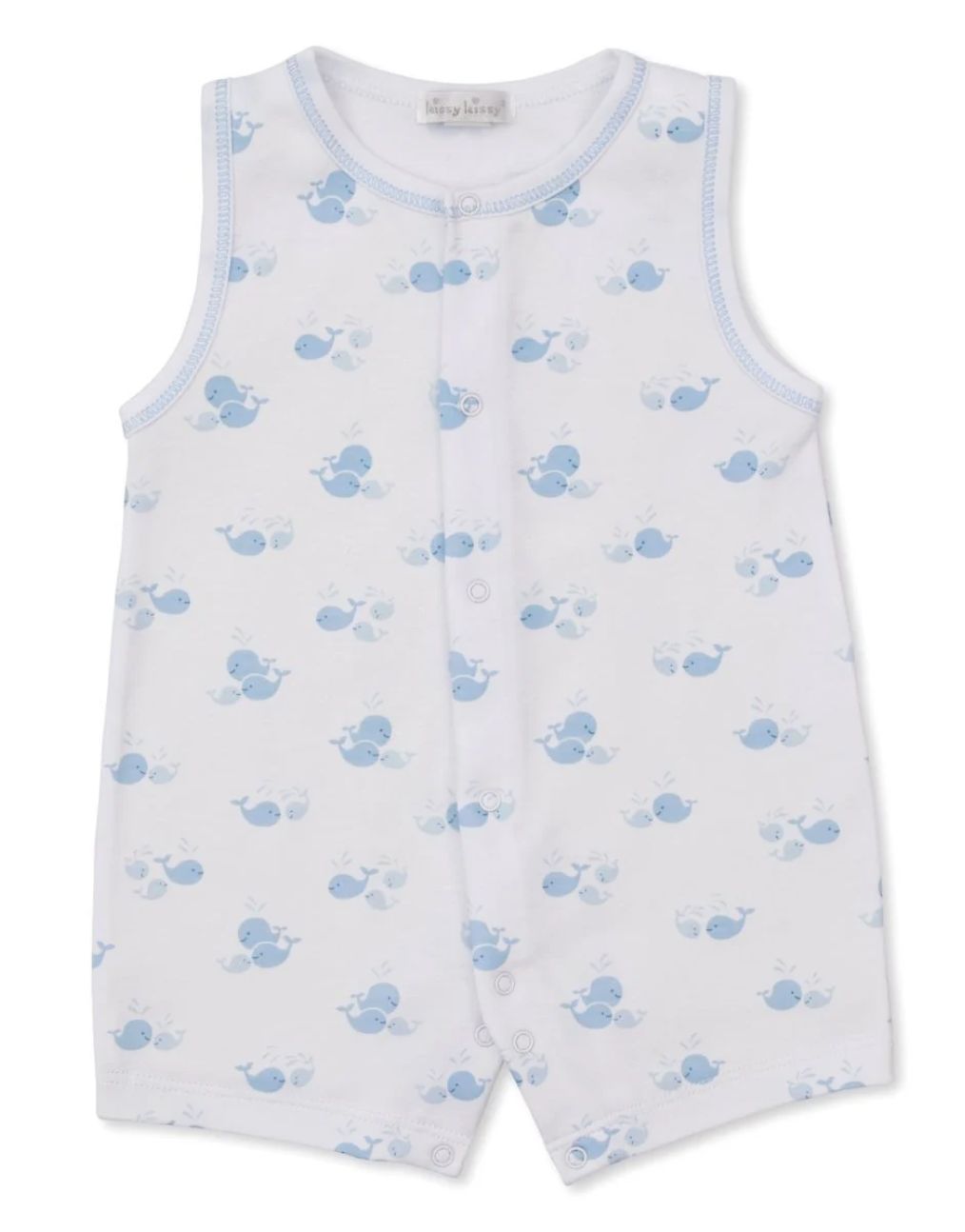 Light Blue Whale Print Playsuit