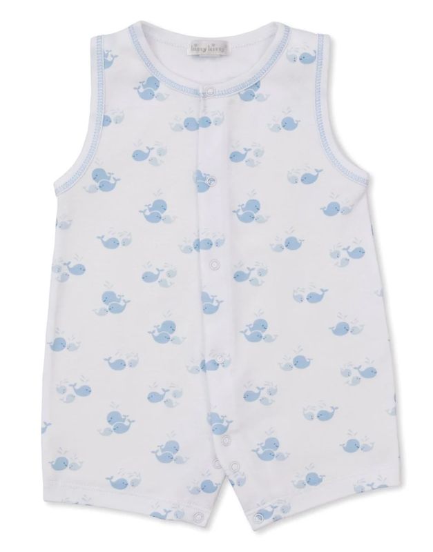 Light Blue Whale Print Playsuit