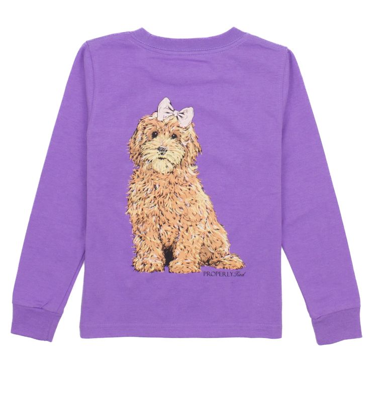 Girls Goldendoodle LS Light Purple