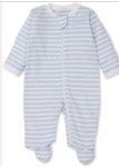 Team Stripe Light Blue Zip Footie