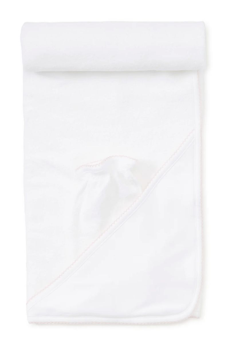 White with Pink Towel with Mitt